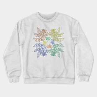 Colorful symetrical geometric flower pattern design Crewneck Sweatshirt